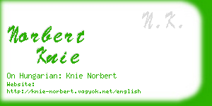 norbert knie business card